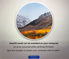 Macos installer failed for install